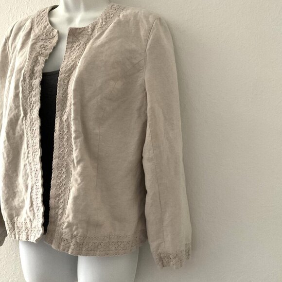 NEW LACE OPEN FRONT LINED BLAZER - Picture 4 of 8